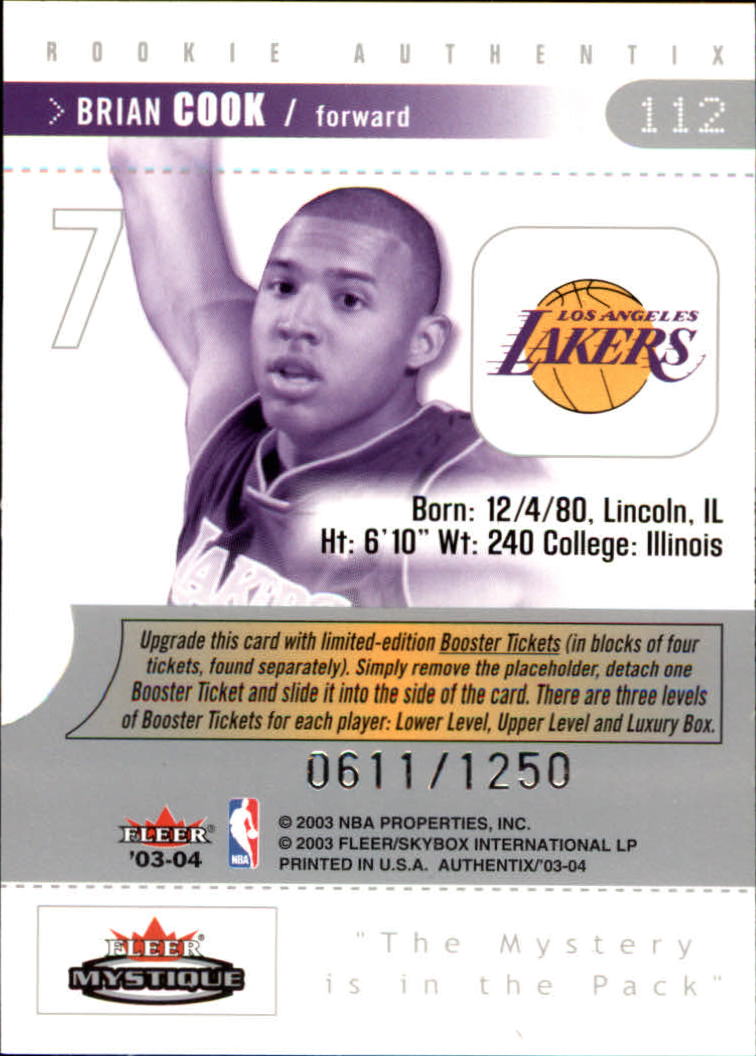 2003/2004 Authentix (Fleer) Basketball - Picture 223 of 319