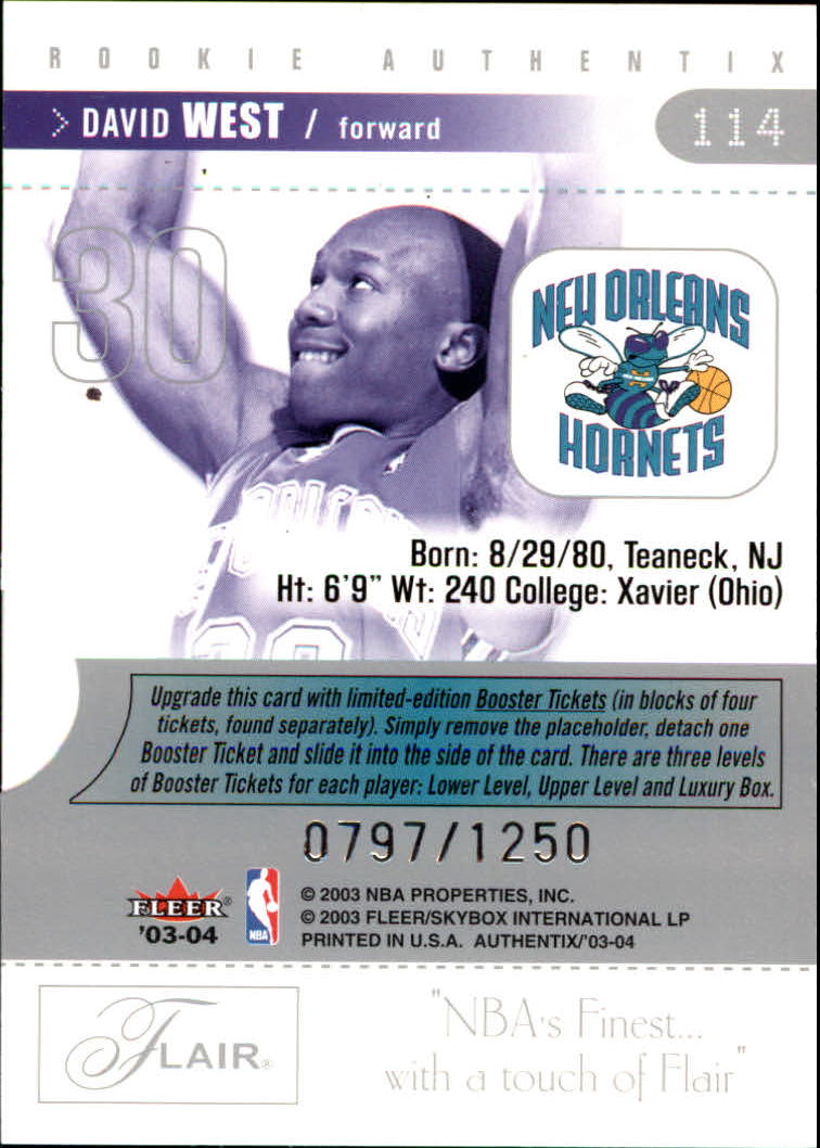 2003/2004 Authentix (Fleer) Basketball - Picture 225 of 319
