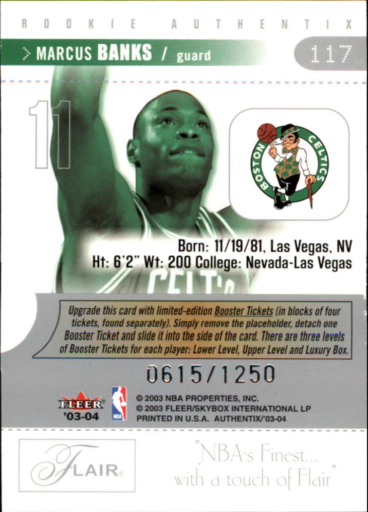 2003/2004 Authentix (Fleer) Basketball - Picture 231 of 319
