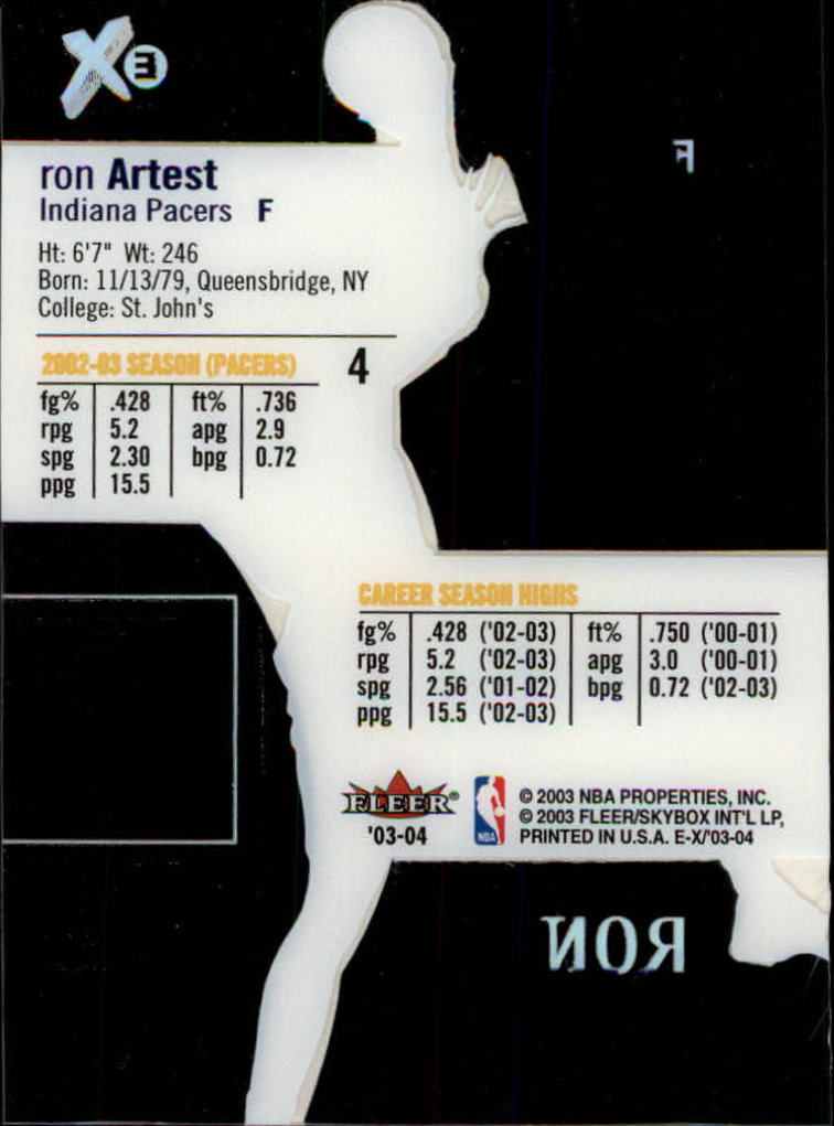 2003/2004 E-X (Fleer) Basketball - Picture 9 of 161