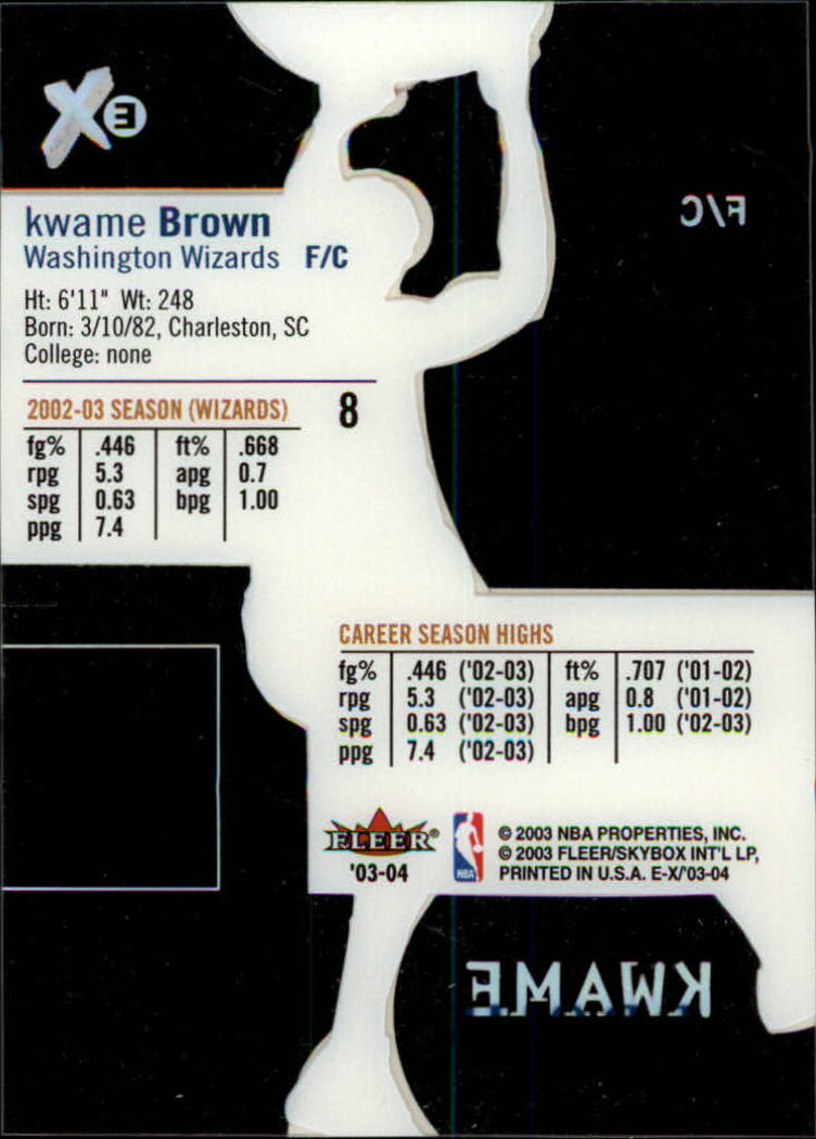 2003/2004 E-X (Fleer) Basketball - Picture 17 of 161