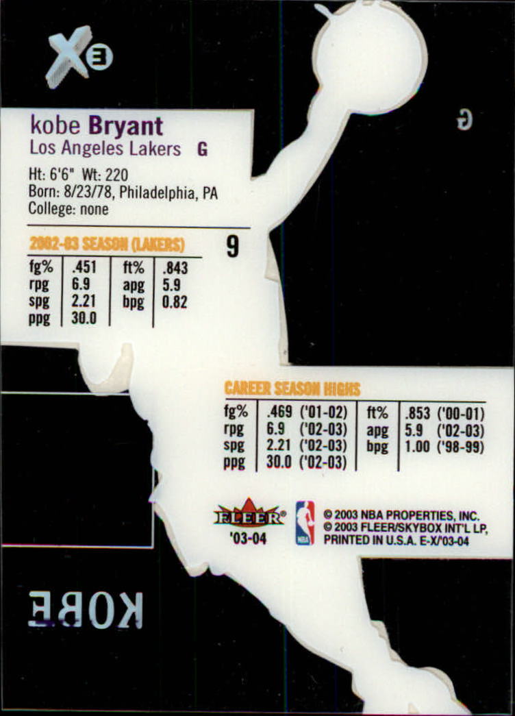 2003/2004 E-X (Fleer) Basketball - Picture 23 of 161