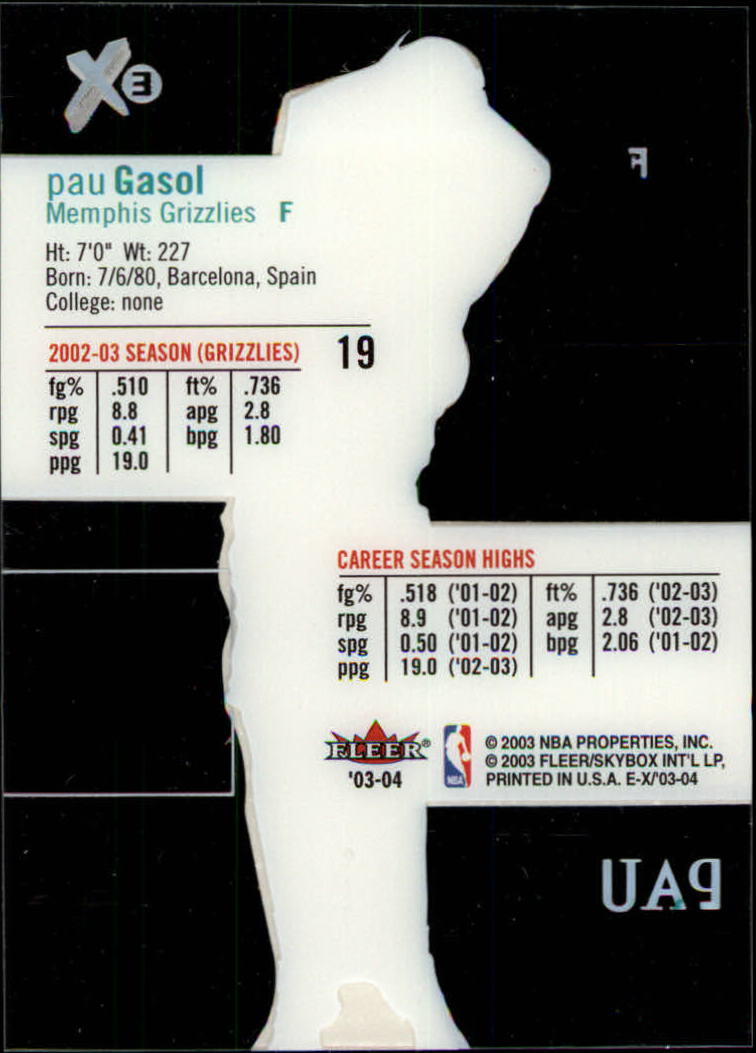 2003/2004 E-X (Fleer) Basketball - Picture 39 of 161