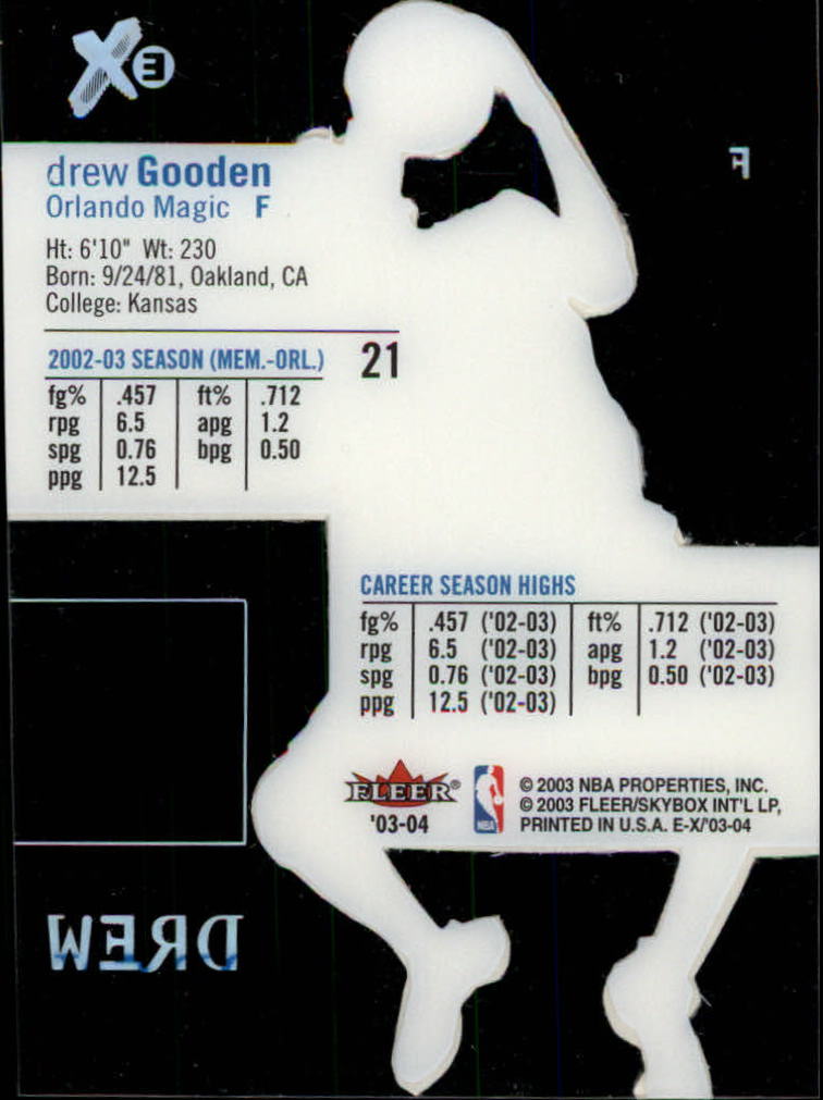 2003/2004 E-X (Fleer) Basketball - Picture 43 of 161
