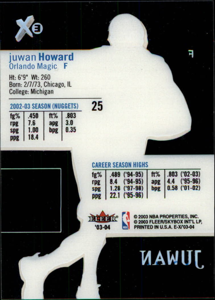 2003/2004 E-X (Fleer) Basketball - Picture 51 of 161