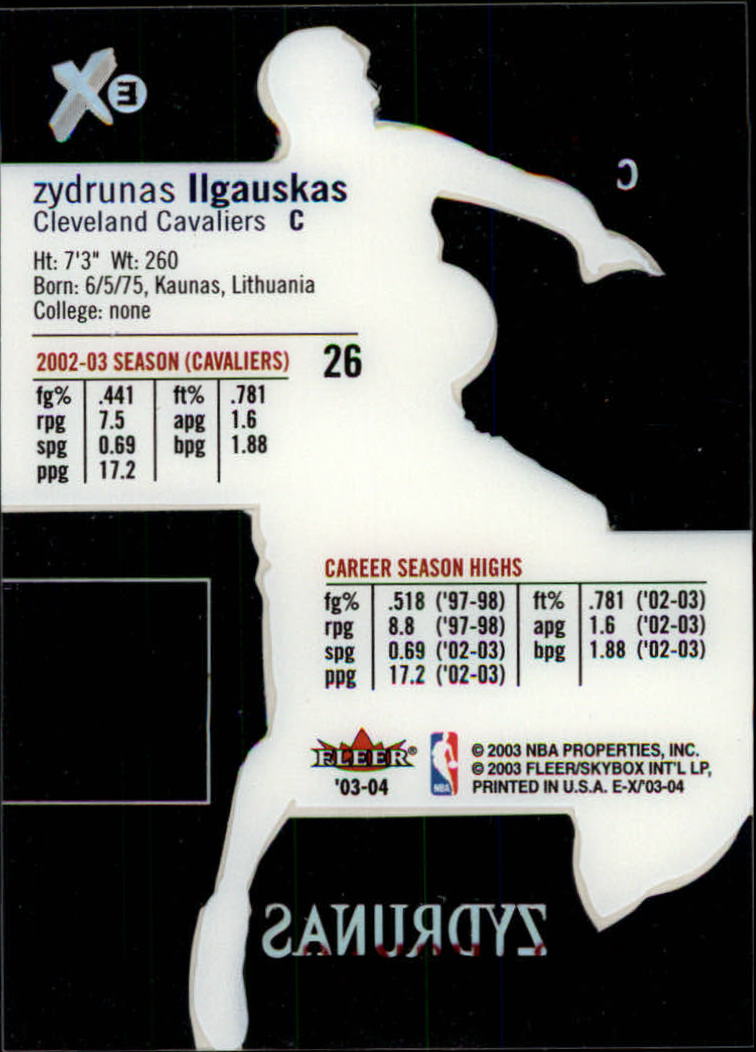 2003/2004 E-X (Fleer) Basketball - Picture 53 of 161
