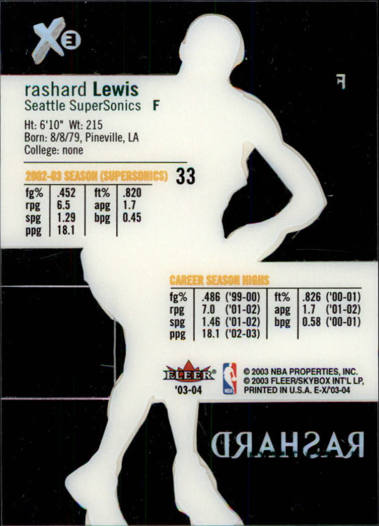2003/2004 E-X (Fleer) Basketball - Picture 65 of 161