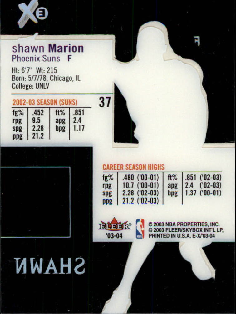 2003/2004 E-X (Fleer) Basketball - Picture 72 of 161