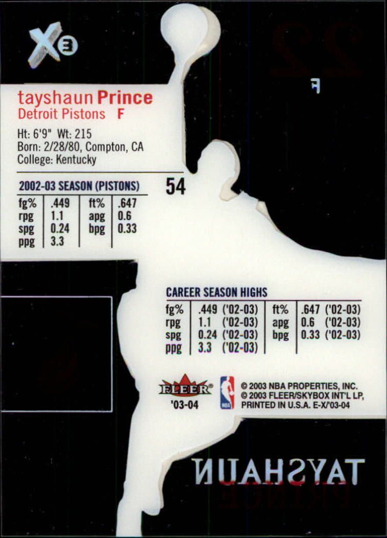 2003/2004 E-X (Fleer) Basketball - Picture 99 of 161