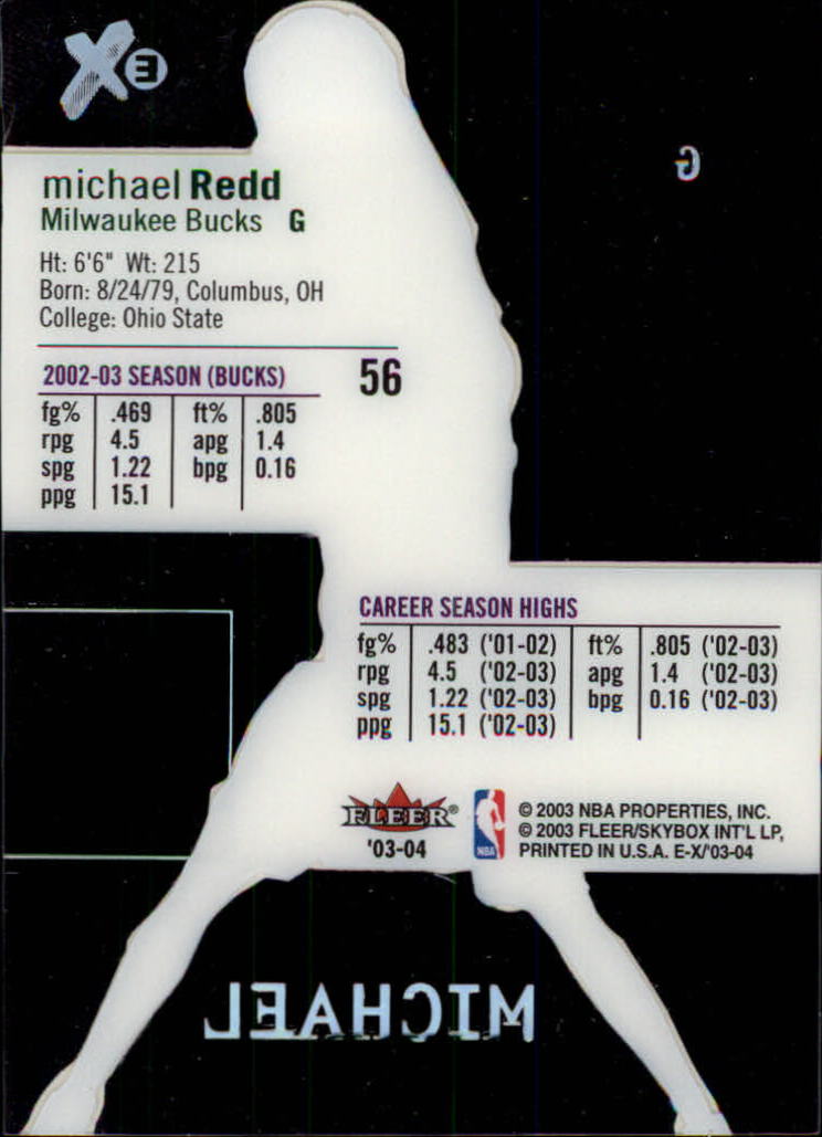 2003/2004 E-X (Fleer) Basketball - Picture 103 of 161