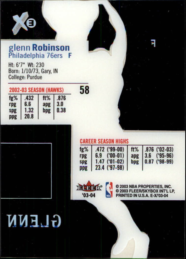 2003/2004 E-X (Fleer) Basketball - Picture 107 of 161
