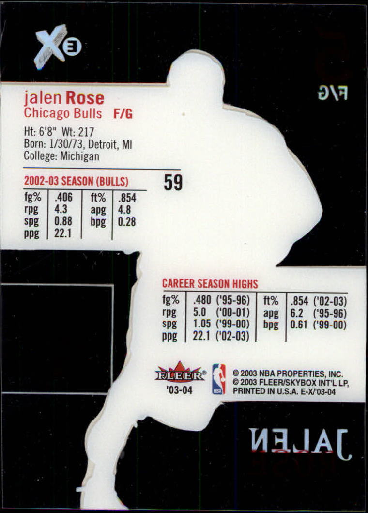 2003/2004 E-X (Fleer) Basketball - Picture 109 of 161