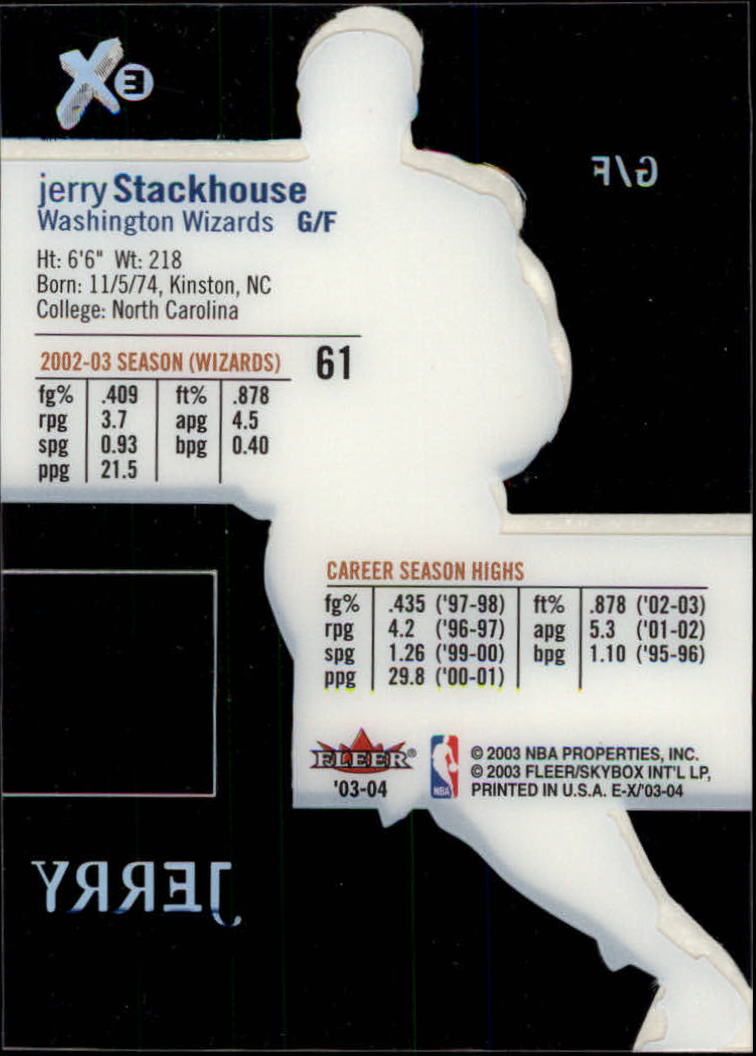 2003/2004 E-X (Fleer) Basketball - Picture 113 of 161