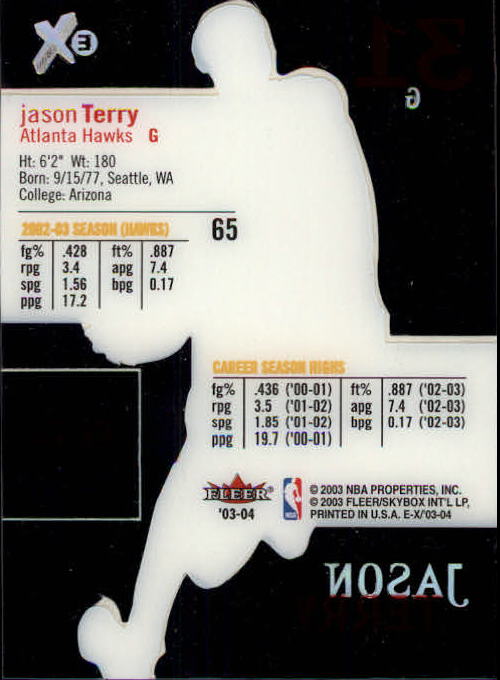 2003/2004 E-X (Fleer) Basketball - Picture 119 of 161