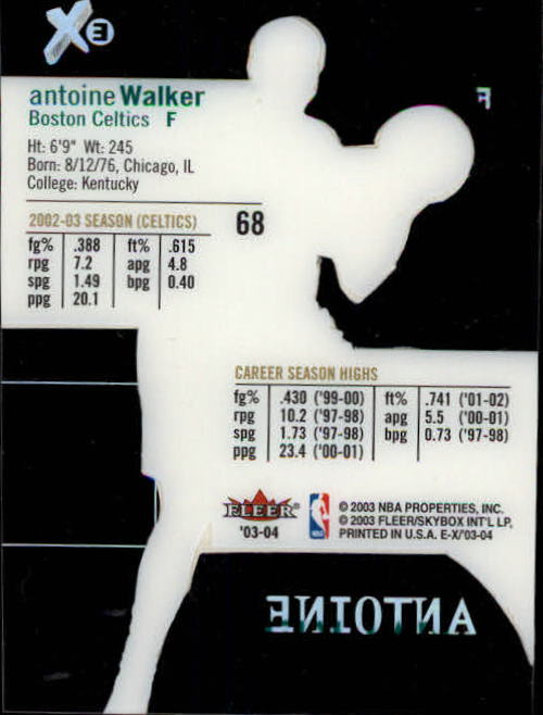 2003/2004 E-X (Fleer) Basketball - Picture 123 of 161