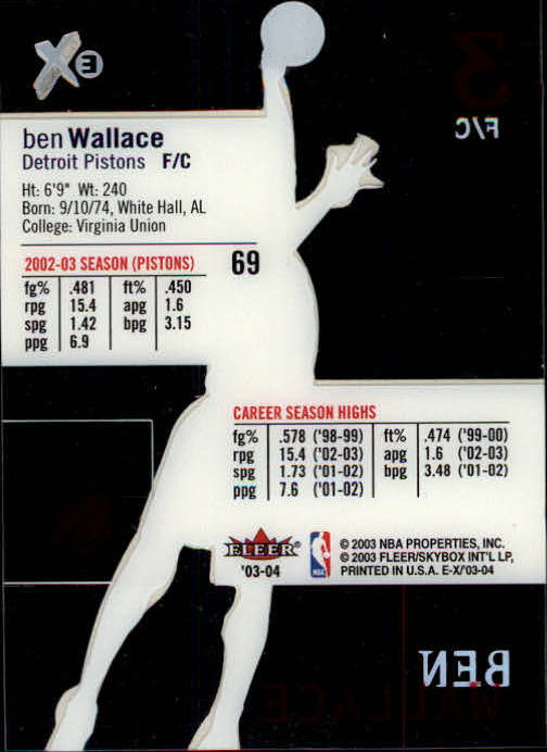 2003/2004 E-X (Fleer) Basketball - Picture 125 of 161