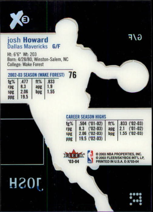 2003/2004 E-X (Fleer) Basketball - Picture 135 of 161
