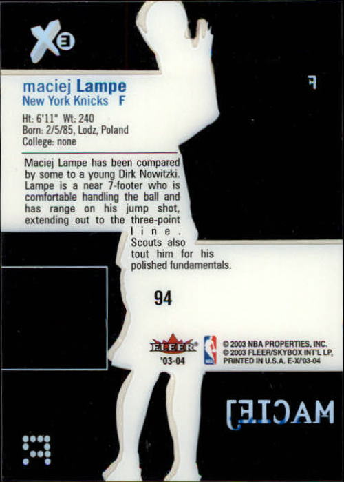 2003/2004 E-X (Fleer) Basketball - Picture 145 of 161