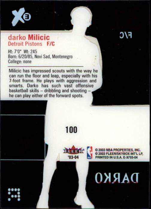 2003/2004 E-X (Fleer) Basketball - Picture 149 of 161