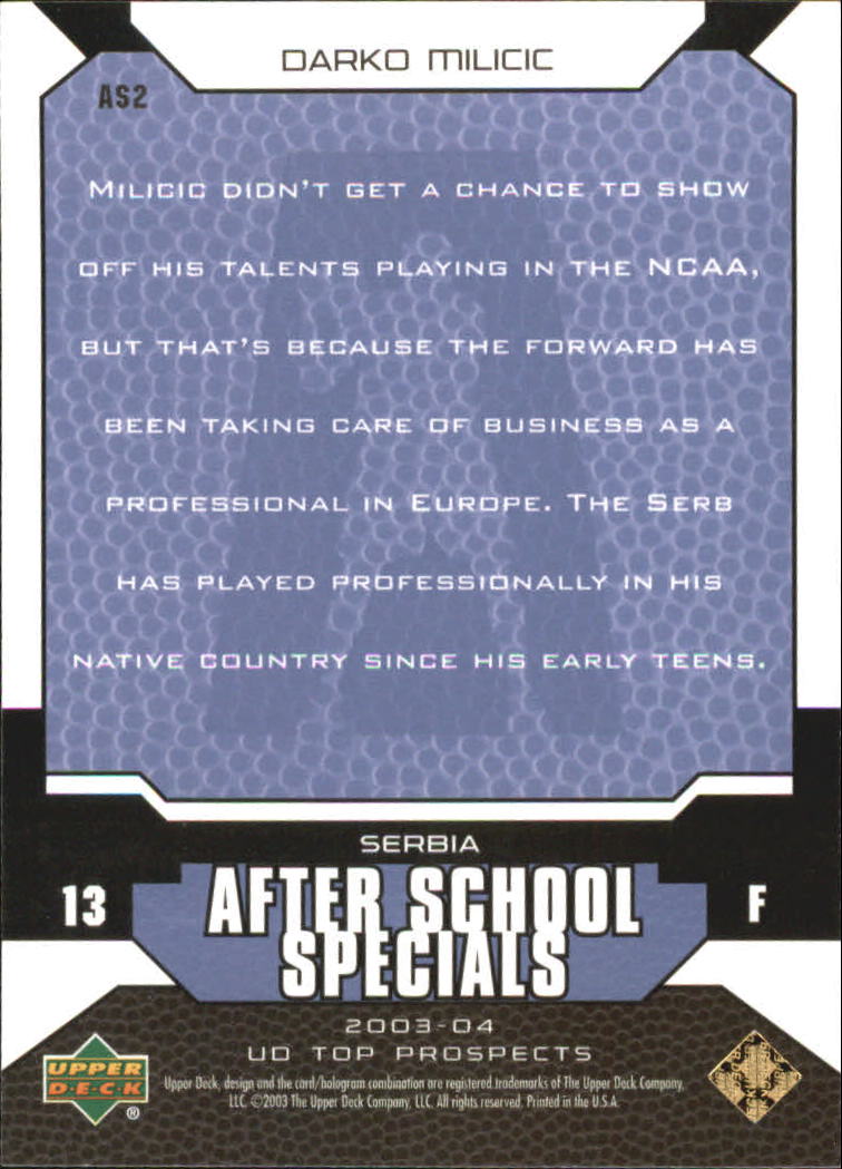 2003/2004 Top Prospects (Upper Deck) Basketball - Picture 113 of 193