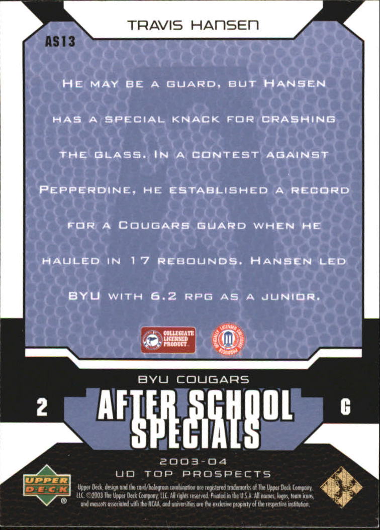 2003/2004 Top Prospects (Upper Deck) Basketball - Picture 133 of 193