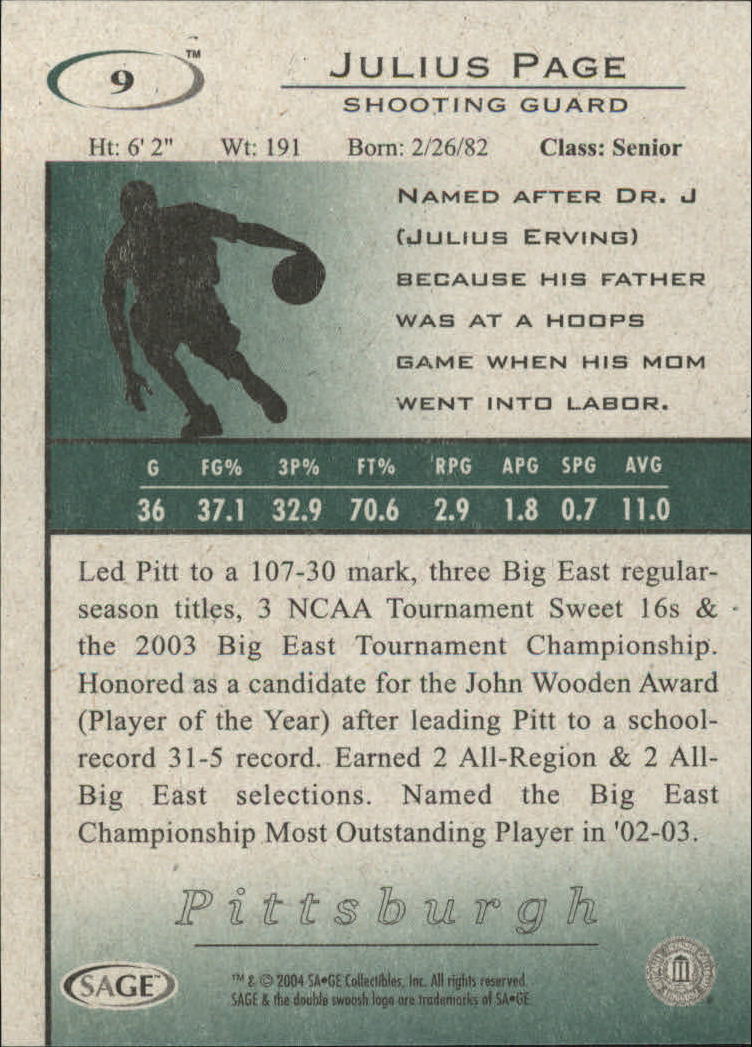 2004 Sage HIT Basketball "Main Set" Base Cards #1 to #50 - Picture 19 of 101