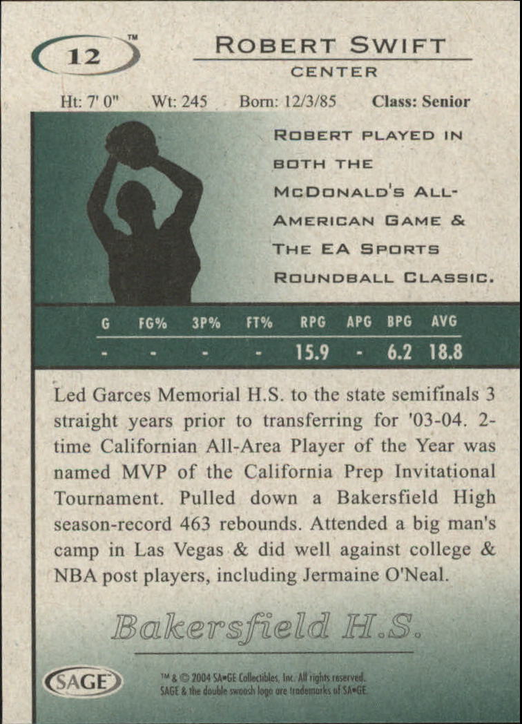 2004 Sage HIT Basketball "Main Set" Base Cards #1 to #50 - Picture 25 of 101