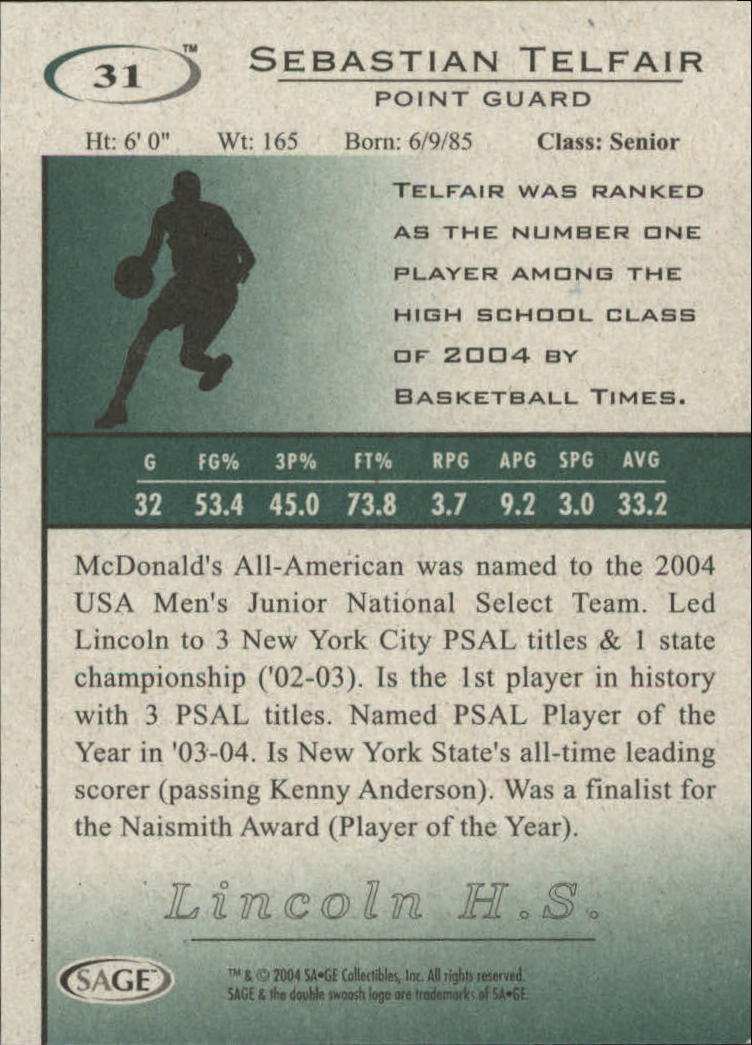 2004 Sage HIT Basketball "Main Set" Base Cards #1 to #50 - Picture 63 of 101