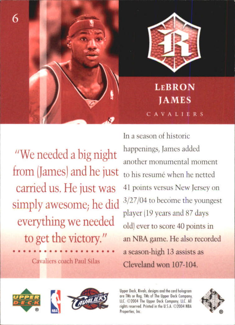 2004/2005 Upper Deck Rivals Box Set Basketball - Picture 7 of 49