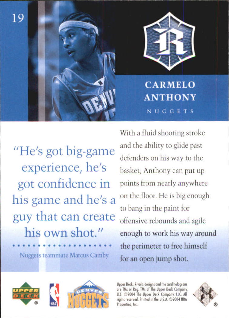 2004/2005 Upper Deck Rivals Box Set Basketball - Picture 27 of 49