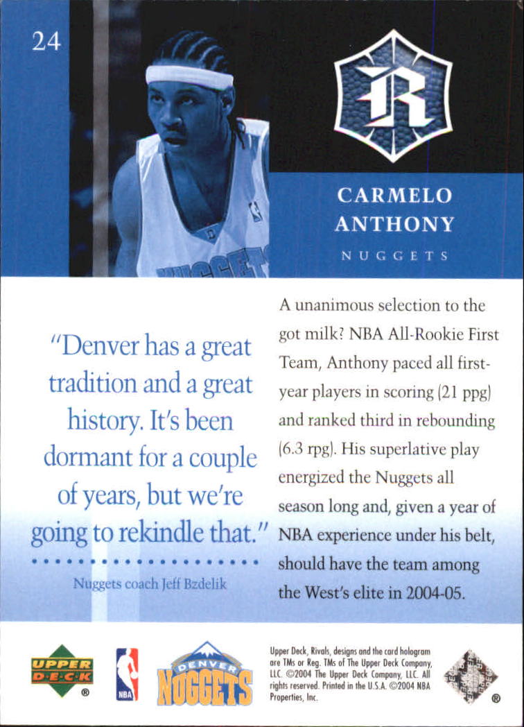 2004/2005 Upper Deck Rivals Box Set Basketball - Picture 35 of 49