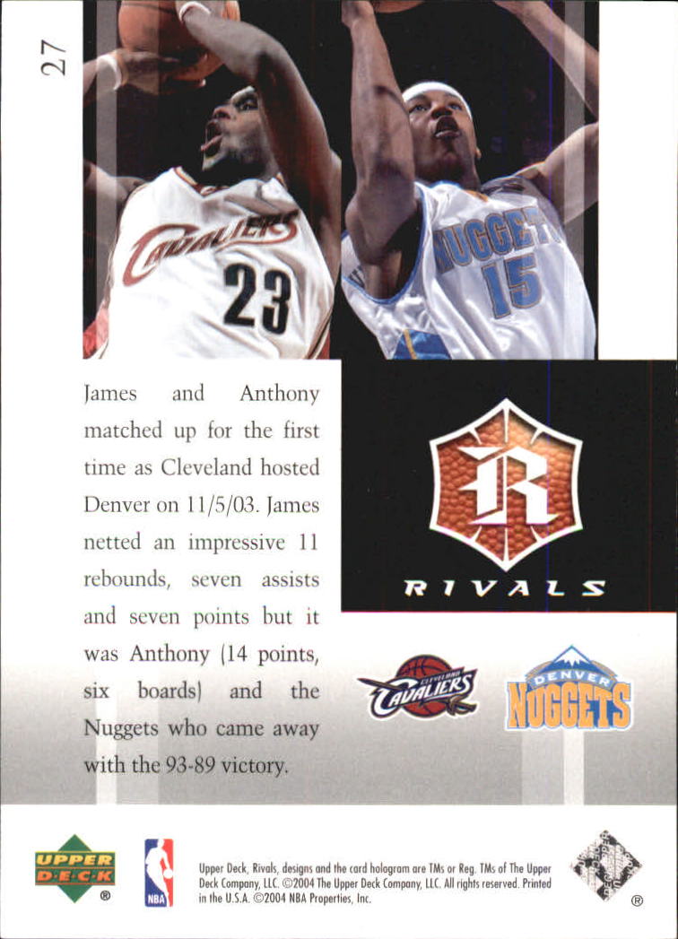 2004/2005 Upper Deck Rivals Box Set Basketball - Picture 41 of 49