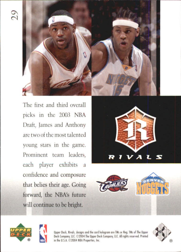 2004/2005 Upper Deck Rivals Box Set Basketball - Picture 45 of 49