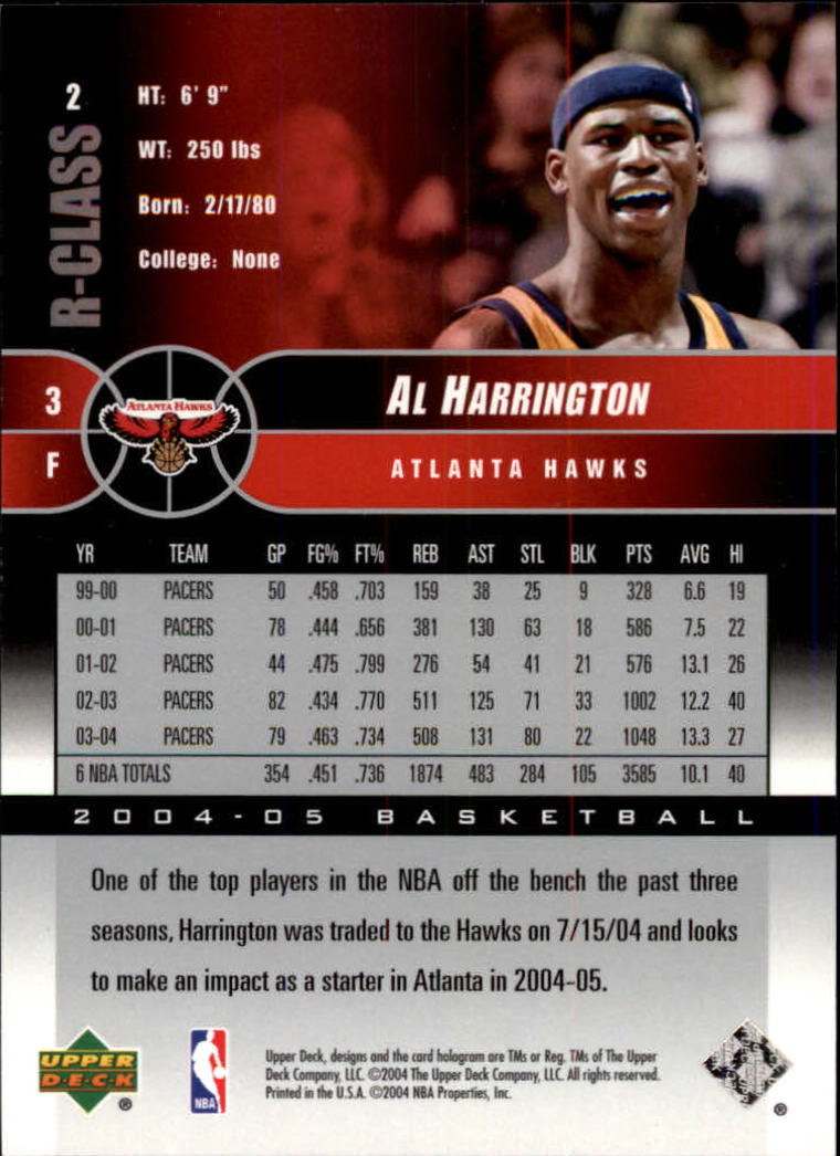 2004/2005 R-Class (Upper Deck) Basketball - Picture 5 of 215
