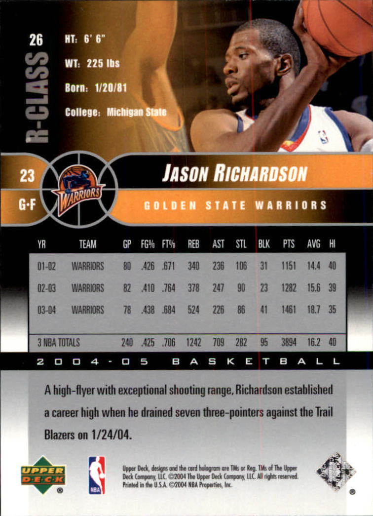 2004/2005 R-Class (Upper Deck) Basketball - Picture 39 of 215