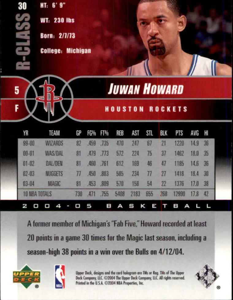 2004/2005 R-Class (Upper Deck) Basketball - Picture 47 of 215