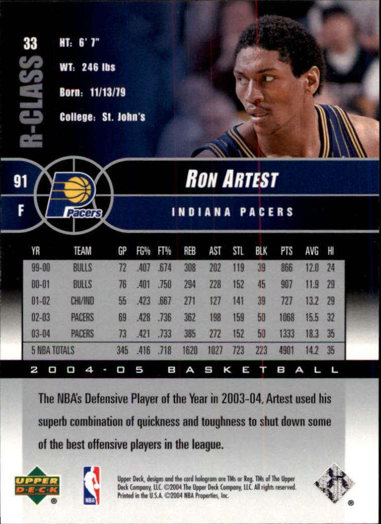 2004/2005 R-Class (Upper Deck) Basketball - Picture 51 of 215