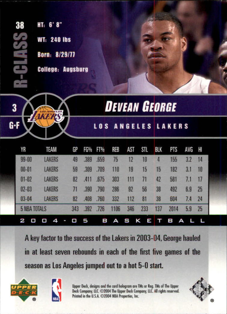 2004/2005 R-Class (Upper Deck) Basketball - Picture 59 of 215