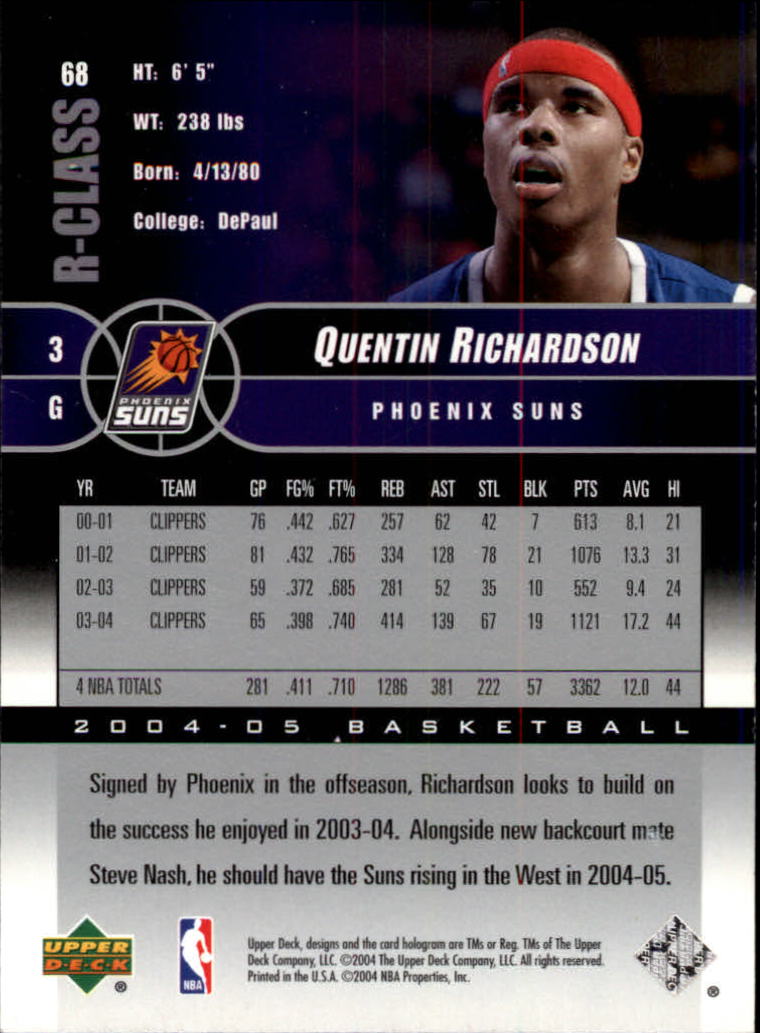 2004/2005 R-Class (Upper Deck) Basketball - Picture 105 of 215