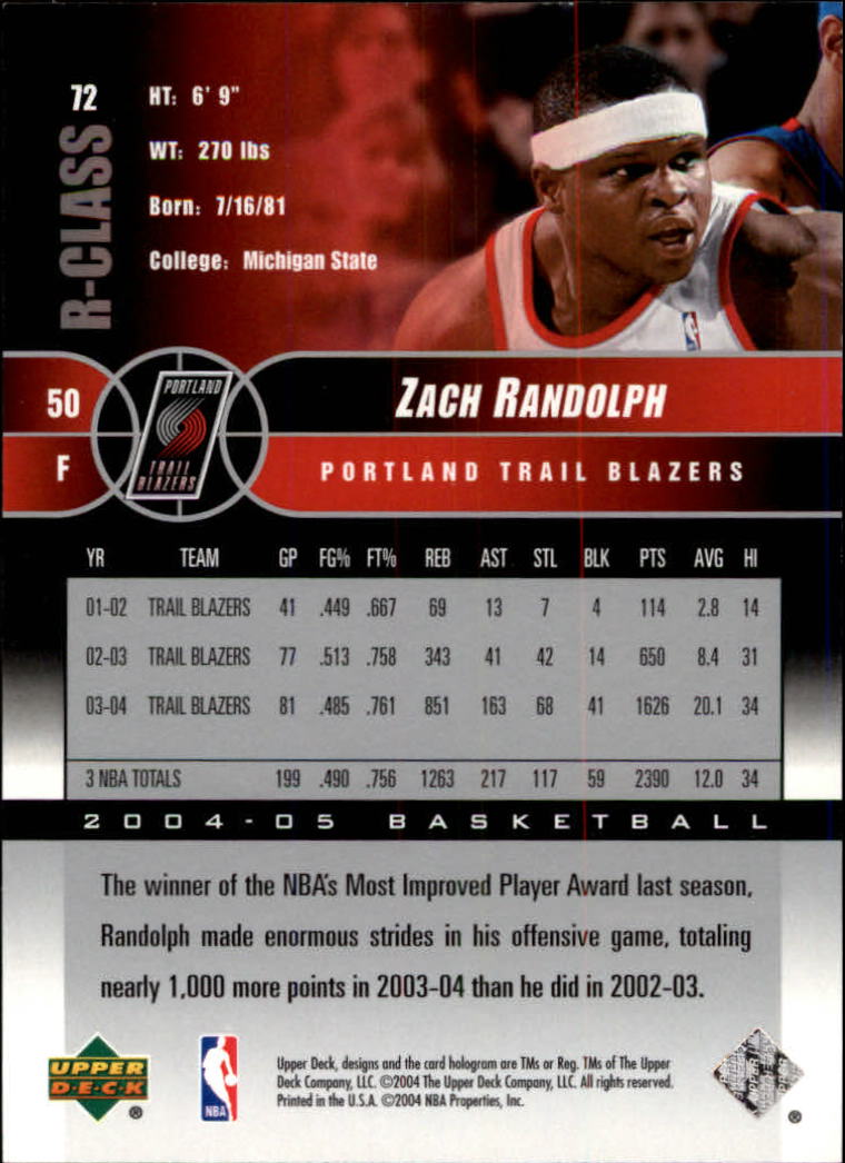2004/2005 R-Class (Upper Deck) Basketball - Picture 113 of 215