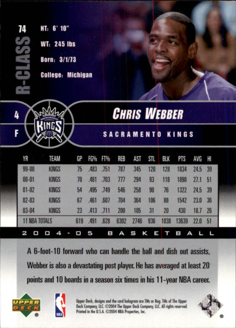 2004/2005 R-Class (Upper Deck) Basketball - Picture 117 of 215