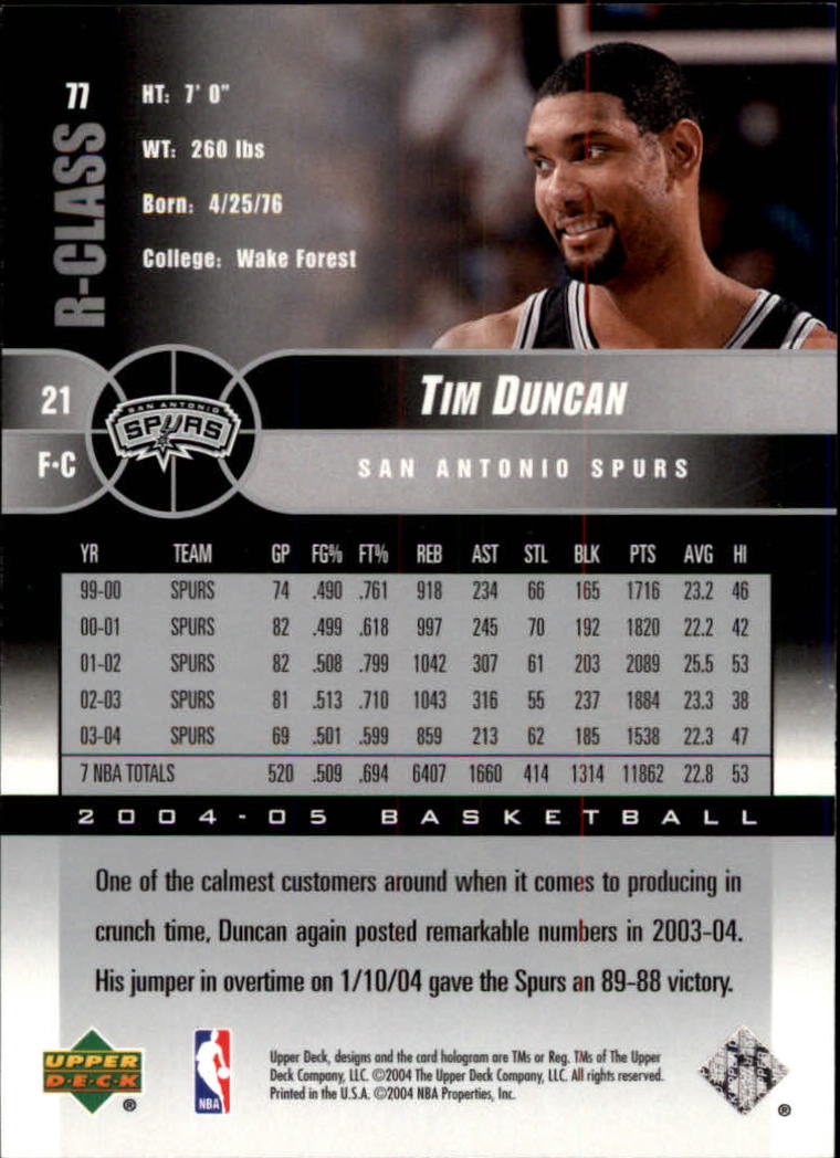 2004/2005 R-Class (Upper Deck) Basketball - Picture 121 of 215