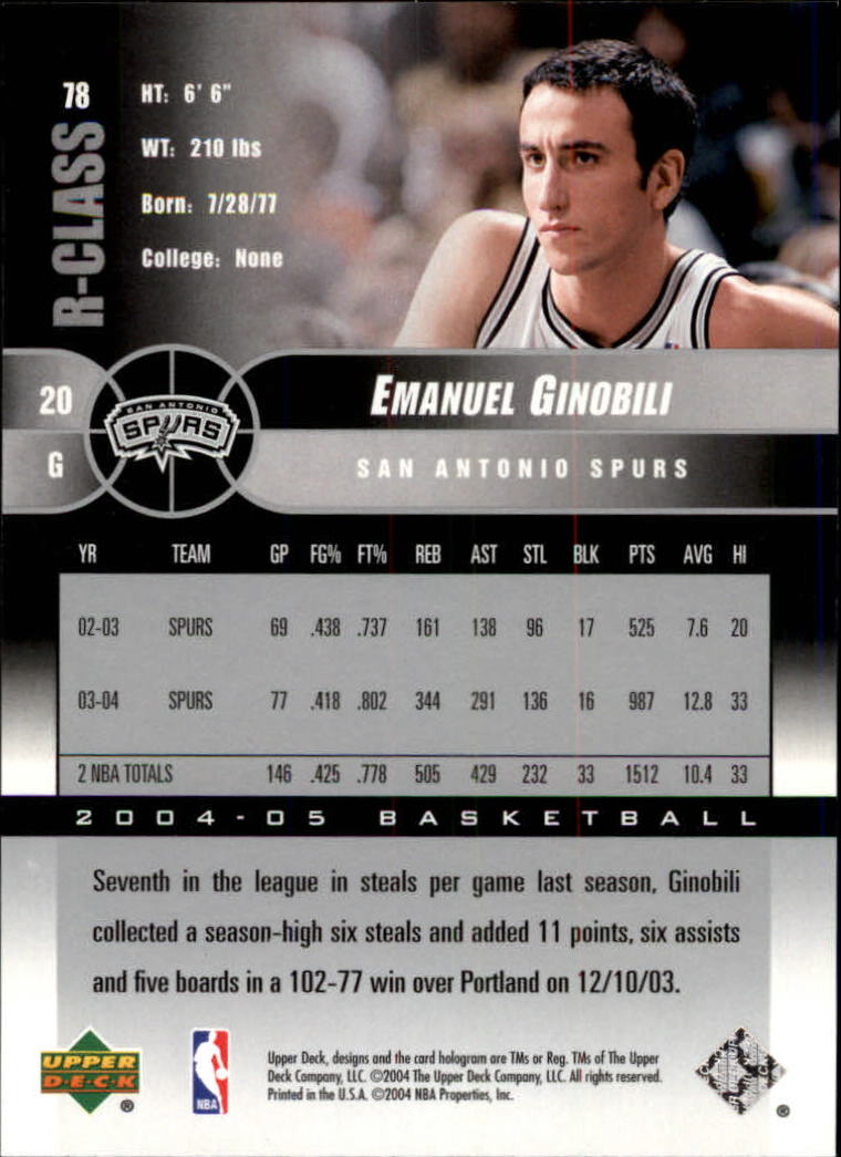 2004/2005 R-Class (Upper Deck) Basketball - Picture 123 of 215