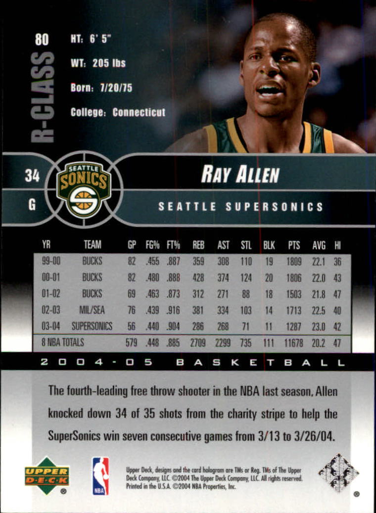 2004/2005 R-Class (Upper Deck) Basketball - Picture 125 of 215