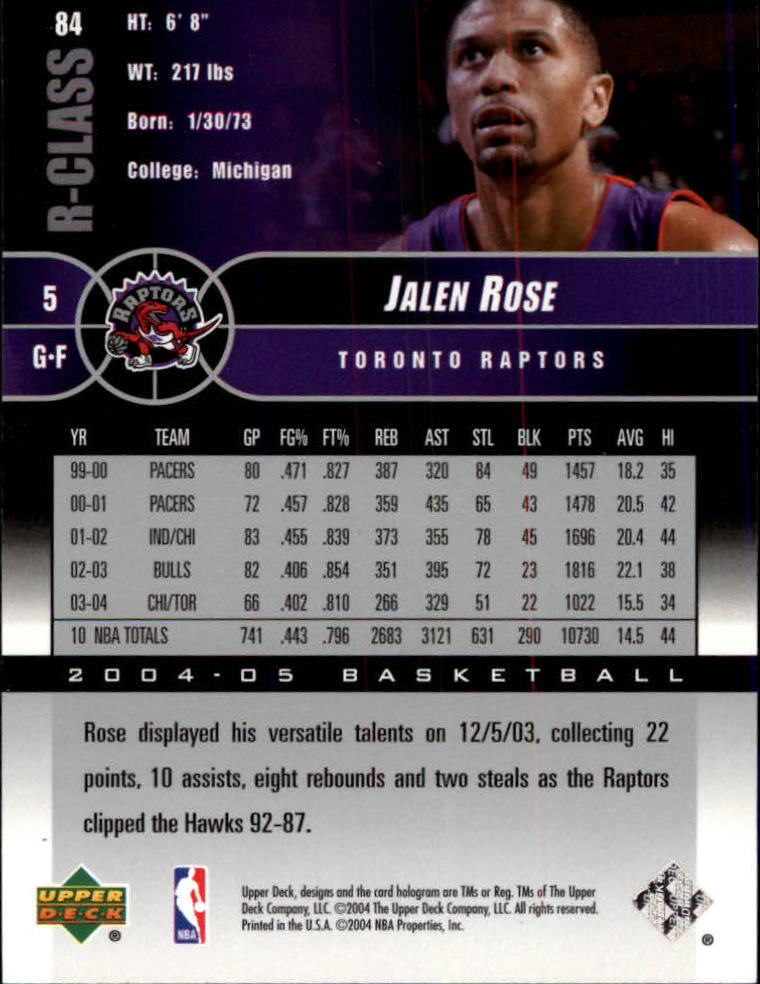 2004/2005 R-Class (Upper Deck) Basketball - Picture 133 of 215
