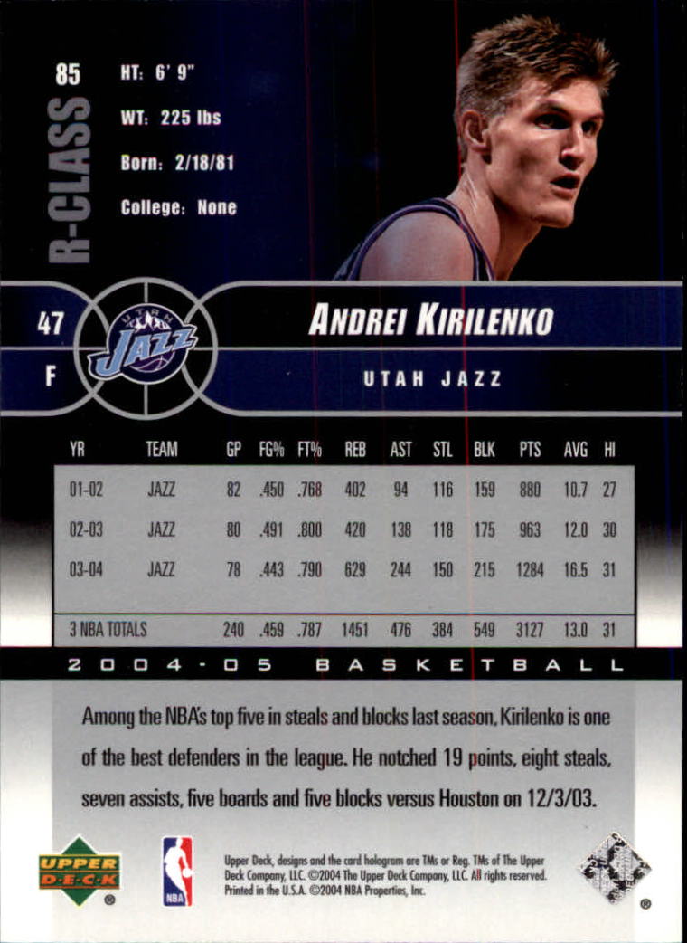 2004/2005 R-Class (Upper Deck) Basketball - Picture 135 of 215