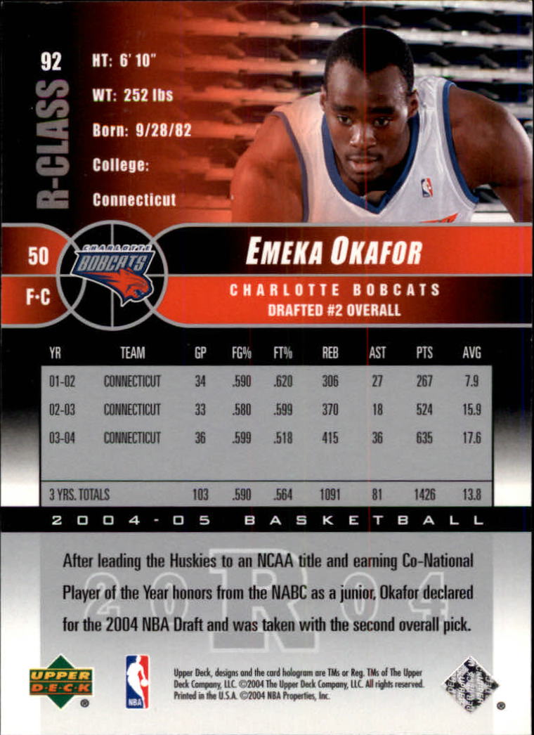 2004/2005 R-Class (Upper Deck) Basketball - Picture 143 of 215