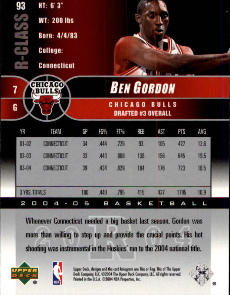 2004/2005 R-Class (Upper Deck) Basketball - Picture 145 of 215
