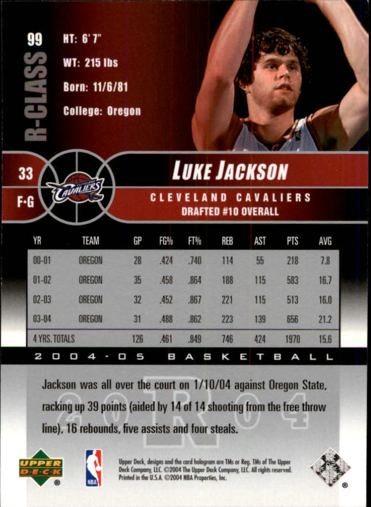 2004/2005 R-Class (Upper Deck) Basketball - Picture 155 of 215