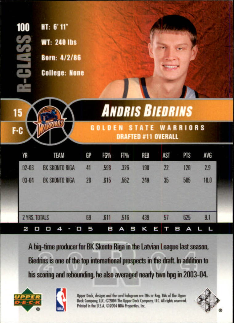 2004/2005 R-Class (Upper Deck) Basketball - Picture 157 of 215